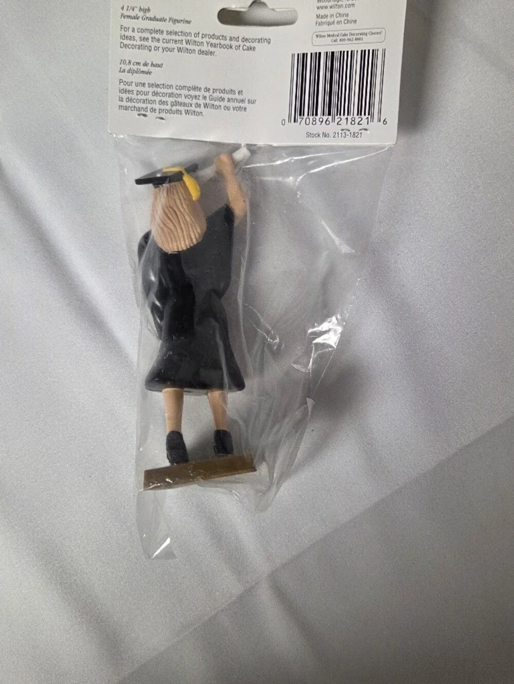 Vintage 2002 - Wilton Female Graduate - graduation cake decoration Blonde